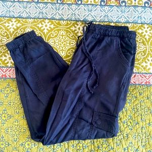 Women’s casual navy blue light weight joggers